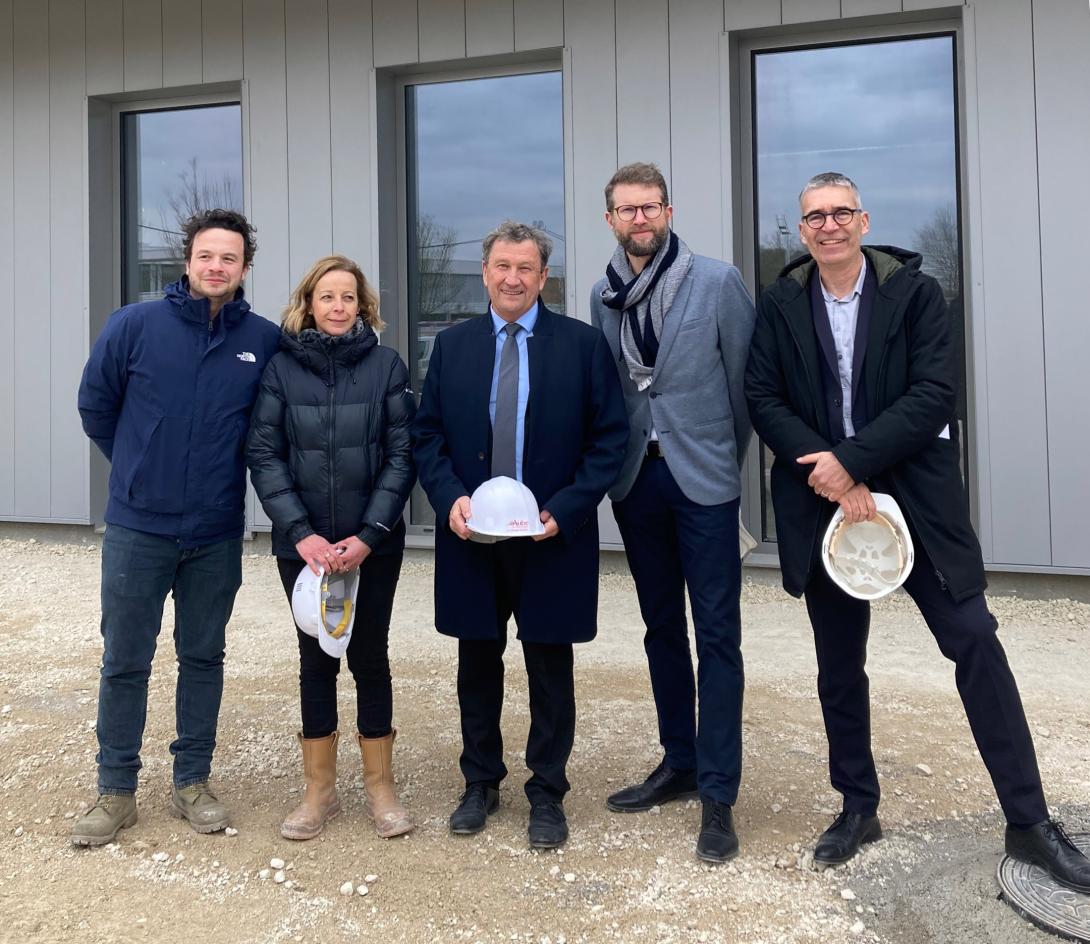 Visite du Président du Département de l'Aube sur le chantier de la nouvelle extension de Troyes
